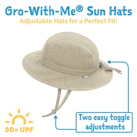 Jan & Jul Quick-Dry Sun-Hat for Swimming, Water Resistant Beach Hat with Chin Strap for Babies (M: 6-24 Months, Wheat)
