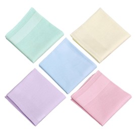 UILYNIU 5 Pack Ladies Coloured Handkerchiefs, Cotton Handkerchiefs for Women, Retro Women Handkerchiefs Cotton Hankies Pocket Square for Wedding Party Handbag Accessories Everyday Use