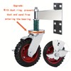 6inch Fence Gate Wheel, 500lb Load Capacity, 360° Swivel, Spring-Loaded,