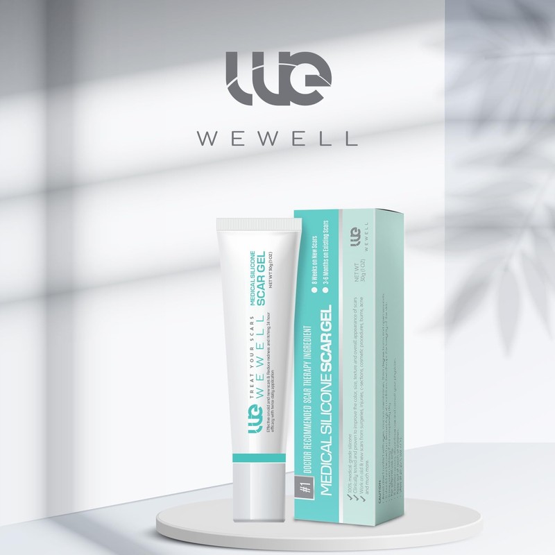 Wewell Crema de silicona para cicatrices y queloides – elimina