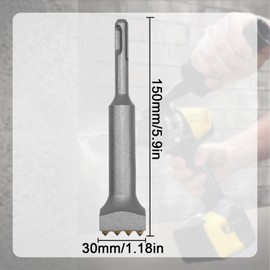 Electric Hammer Chisel Flower Hammer Drill Bit Mist Chisel Demolition Bushing Tool Bit 16 Teeth SDS-Max Chisel with Square Head for Stone Slabs/Bridges/Wall