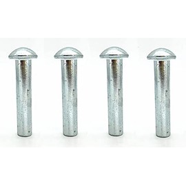 LKQI Replacement Wood Stove Door Hinge Pins, 3/8" x 1 3/4", Solid Steel (Set of 4)