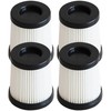 Paquete de 4 filtros HEPA lavables de repuesto para aspiradora