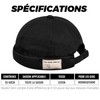 CLAPE Docker Hat Cotton Cap Without Visor Men Women Retro