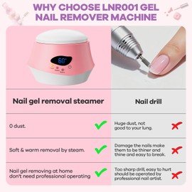 50W Nail Steamer Remover, Professional Bask La Steam Pro Gel Remover, Acetone-proof Gel Nail Polish Remover Machine for Salon