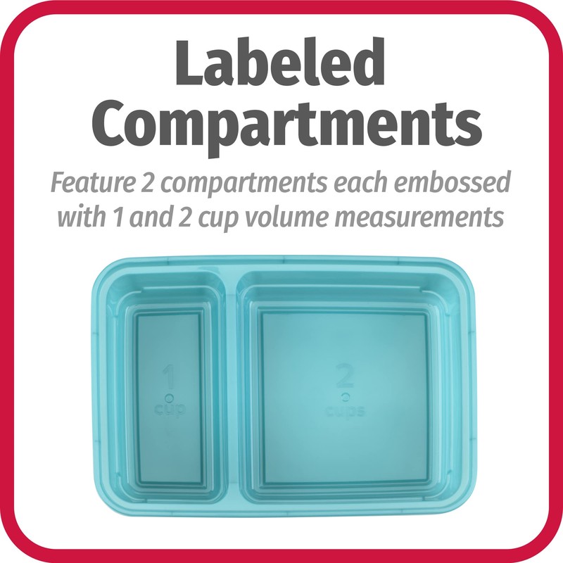 Good Cook Meal Prep, 2 compartimentos sin BPA, apto para