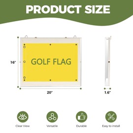 Acrylic Golf Flag Frames for 13'' x 17'' Golf Flag, Clear Boat Golf Garden Flags with Magnetic Mount, Banner Frame Shadow Boxes with Canvas Mat