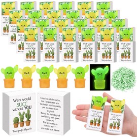 Wettarn 60 Sets Employee Appreciation Gifts Cactus Stress Balls with Thank You Boxes Bulk Office Party Favors for Staff Coworker Team Company Stuffers Positive Relief Desk Decor