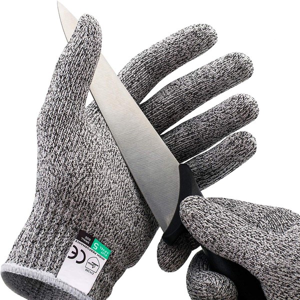 BESTU Blade-Resistant Gloves, 2 Pairs, Work Gloves, Grade 5 Blade-Resistant, Unbreakable Gloves, Rigger Gloves, Workman, For Work, Blade-proof, Cut-Resistant, Safety Protection, Work Gloves, Special Gloves, Disaster Prevention, Cooking, DIY, Kevlar Glove