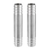 sourcing map 2Pcs 20x100mm Hose Barb Equal Pipe Fitting, 304