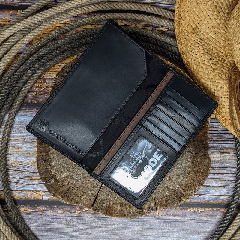 HOOEY Leather Men's Rodeo Wallet (Smooth -- Black)