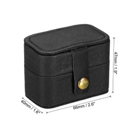 PATIKIL Velvet Ring Box, 4 Slots Travel Ring Box Jewelry Holder Portable Mini Jewelry Case for Rings Earrings Women Gift, Black