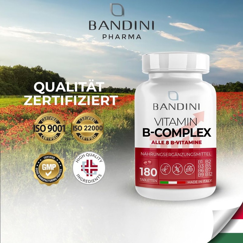 Bandini® Vitamin B Complex - 180 Tablets | High Dose:
