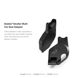 Stokke Stroller Multi Car Seat Adapter, Black - Compatible with Select Maxi COSI, Nuna, Cybex & Clek Car Seats - for Stokke Trailz Terrain, Xplory 6 & Xplory X Strollers - Easy-to-Clean Plastic