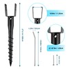 XYADX No Dig Ground Screw Anchor - Black U Shaped