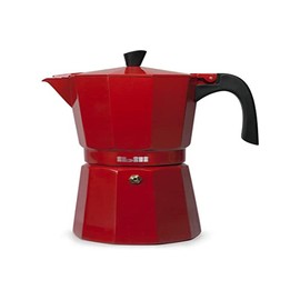 IBILI Bahia Express Moka Pot, Red, 6 Cups, 300 ml, Aluminium