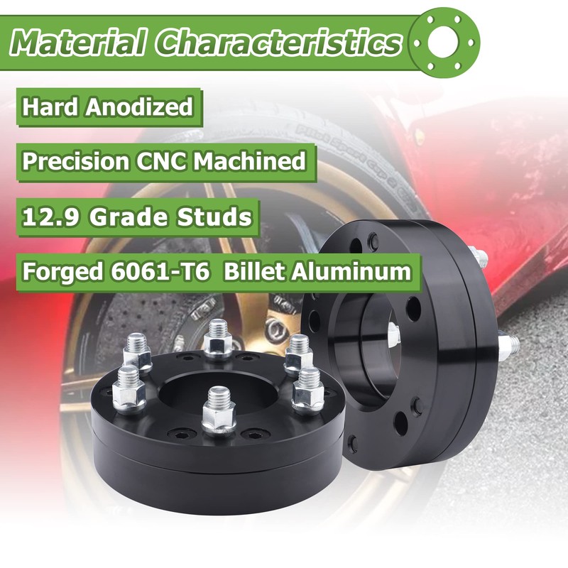 YIZBAP 2PCS 5x135 to 6x135 Wheel Adapters, 2 inch 5x135mm