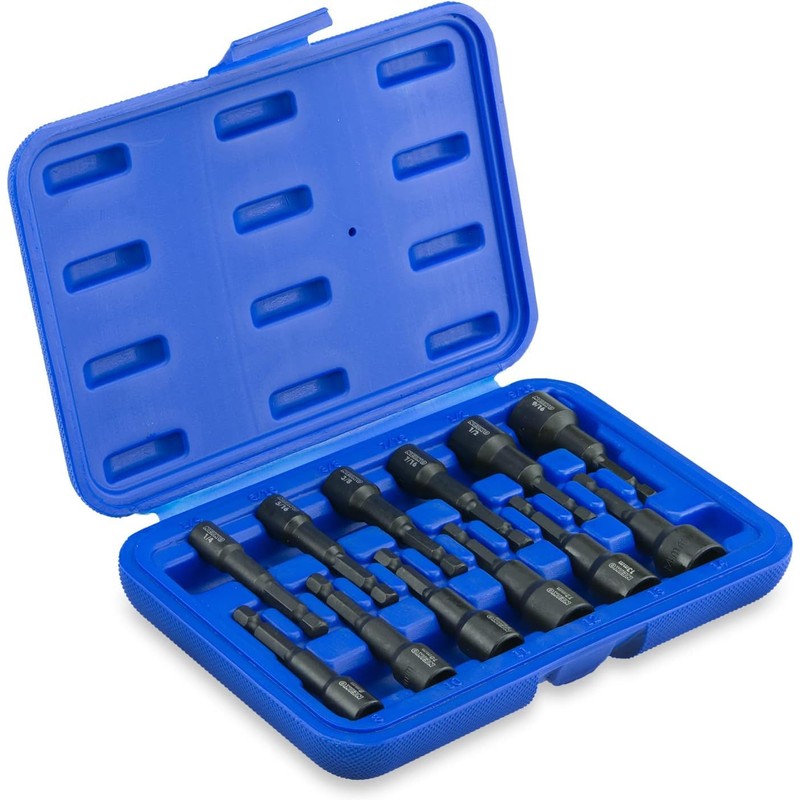 NEIKO 10250A Magnetic Hex Impact Nut Driver Set, 12-Piece Driver