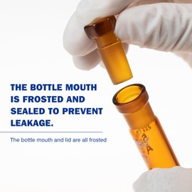 ALWSCI Pack of 2 10 ml Amber Volumetric Flasks, Ball Glass with Glass Stopper, 3.3 Borosilicate Glass, Class A, White Graduation, Volumetric Flask for Laboratory School Project