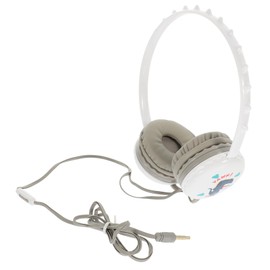 Gatuida Boy Girl Wired Lightweight Over Ear Gaming Headset for Music and Study for Boys and Girls and Students Cartoon Design White