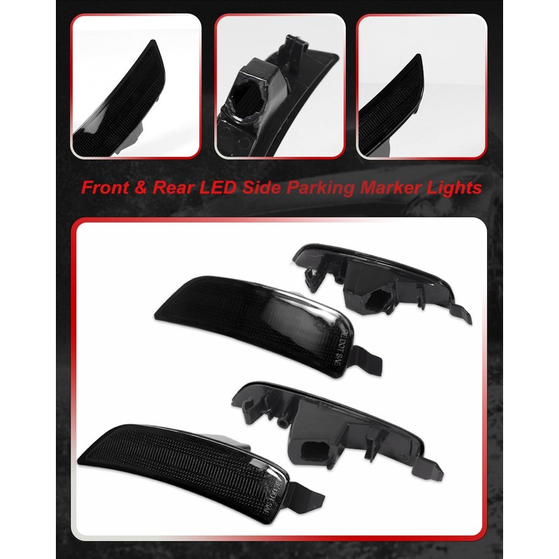 MODIPIM Smoked Lens Front & Rear Side Marker Parking Light