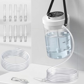 Kit de enema eléctrico portátil para limpieza intestinal para mujeres y hombres, con sabor a café, control de flujo eléctrico, tanque y pantalla LCD, función de pulverización a presión