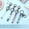 Tondiamo 12 Pcs Beadable Keychains Bars Bulk for Keychain Making