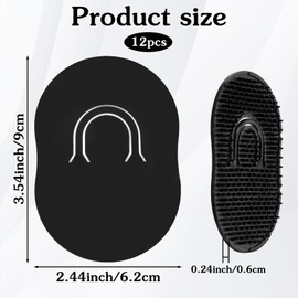 YBEATY 12 Pcs Pocket Palm Combs Portable Shampoo Comb Scalp Massager Hair Brush Comb Wave Detangler for Shower Women Men Beard Brush Short Hair