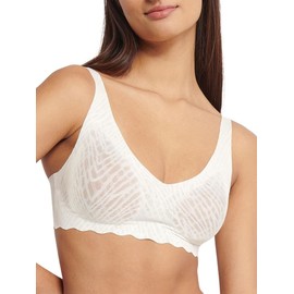 Sloggi Women's Zero Feel Bliss Soft Bra Bra, Silk White, XL Plus