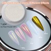 Weiße Perle Chrom Nagelpuder Glitzerpuder - Aurora Schimmer Chrom Pigment-Pulver