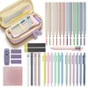 Dacono School Supply Set with Stationery Case, Pastel Highlighters, Gel