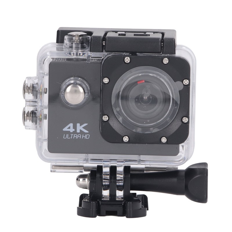 Outdoor Sports Camera 4K Wifi ABS Waterproof High Definition Black
