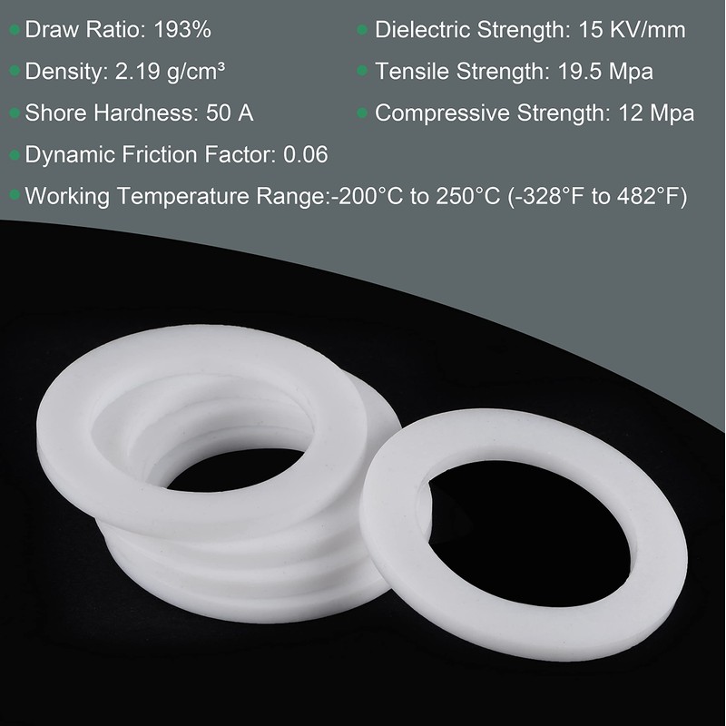 sourcing map PTFE Flat Seal 30 mm AD 20 mm