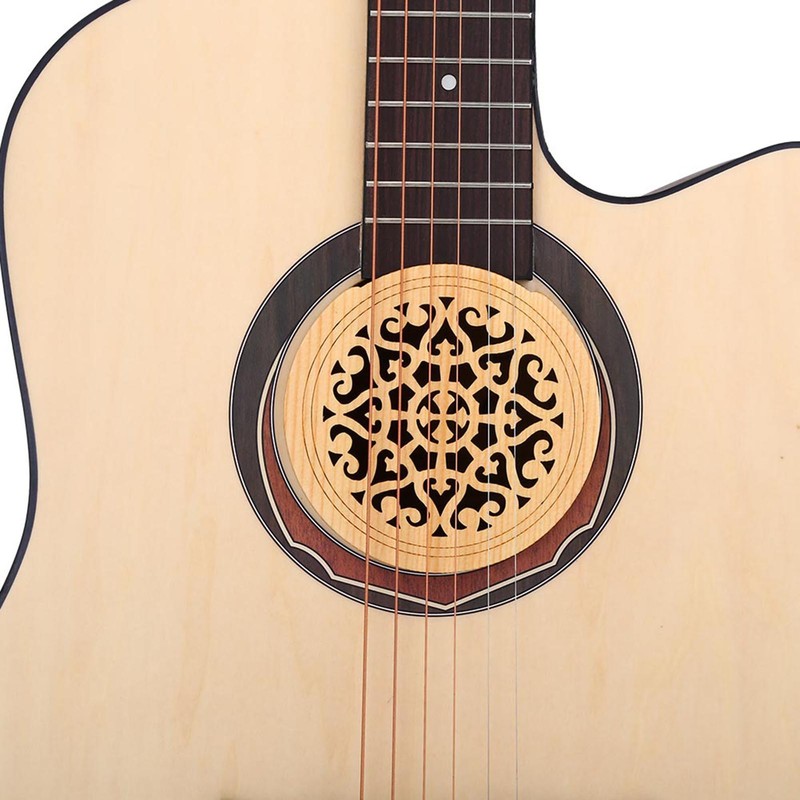 Wood Sponge Guitar Sound Hole Cover Block Protector for Acoustic