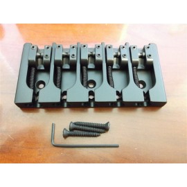 Hipshot NEW - Hipshot 5-String A Aluminum Bass Bridge, BLACK, CHOOSE YOUR SPACING! - .750”