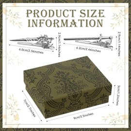 Quelay 2 Pcs Sword Tie Clip for Men, Silver Knife Novelty Tie Pin with Box Gift for Men's Jewelry Gift