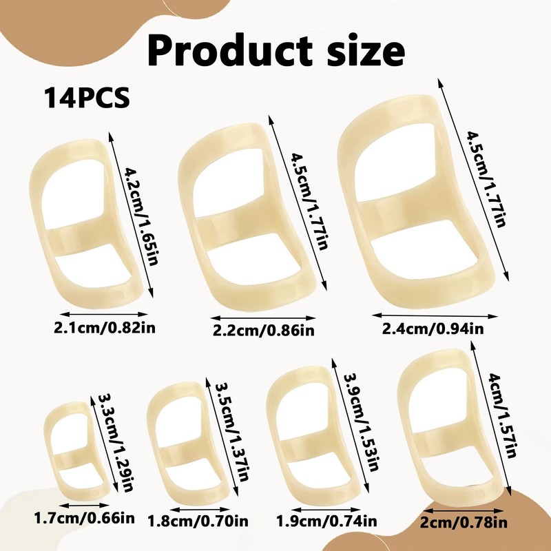 Trigger Finger Splints,14 PCS Oval 8 Finger Splint Oval thumb
