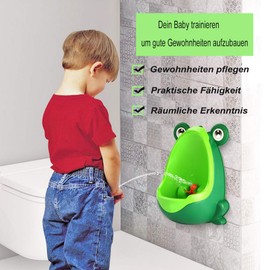 Abnaok Children's Pisuar for Boys, Baby Urinal Children, Children Urinal Boys Toilet Training (Green)