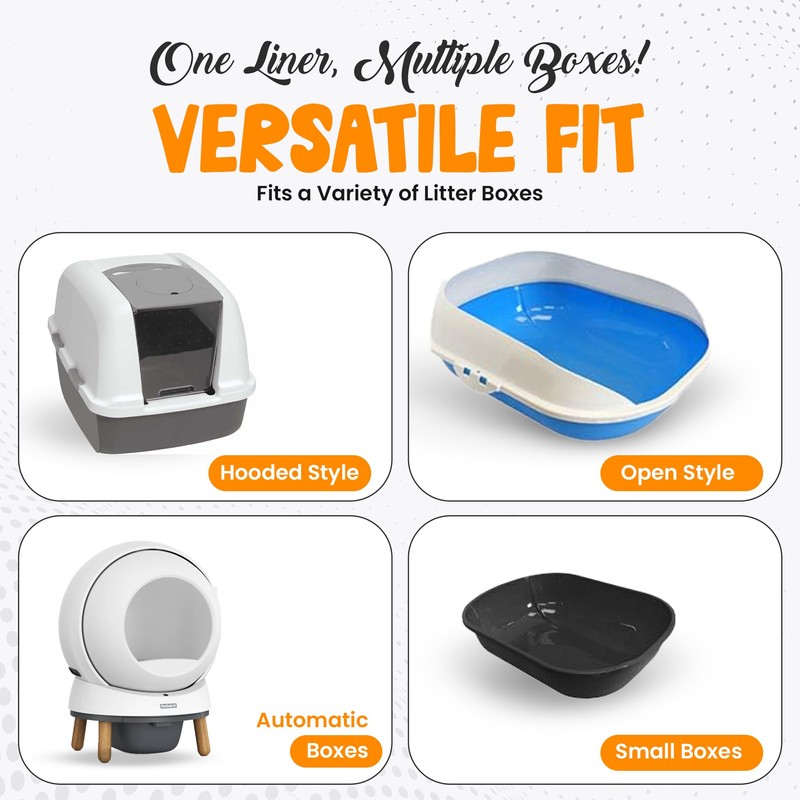 60 Count Cat Litter Box Liners – Extra Thick 2.4