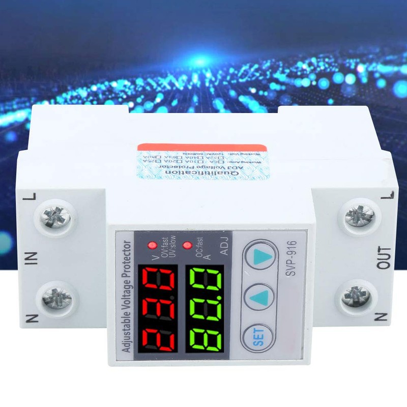 SVP‑916 Protector de Sobrevoltaje y bajo Voltaje de 100‑130 VCA