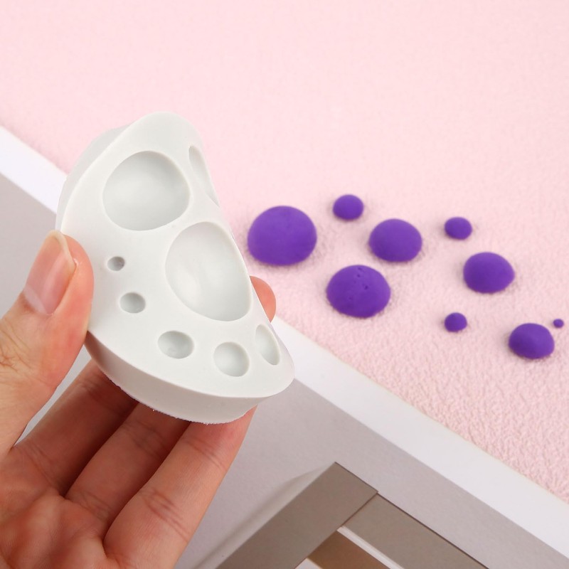 Half Round Ball Polymer Clay Molds, Silicone Clay Half Sphere