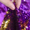DUOBAO Reversible Sequin Fabric - 1/2 Purple to Gold Sequin