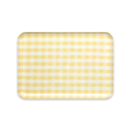 tatu Craft CN Luncheon Tray Milk Check with Non-Slip plastic fashion golden Week Kitchen