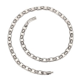 HyyMe 34 Count Germanium Necklace, Pure Titanium Necklace, Popular, Electrostatic Removal, Sublime, Mineral, Hematite, Stylish, Magnetic, Sports Necklace, Men's & Women's, Titanium, Germanium