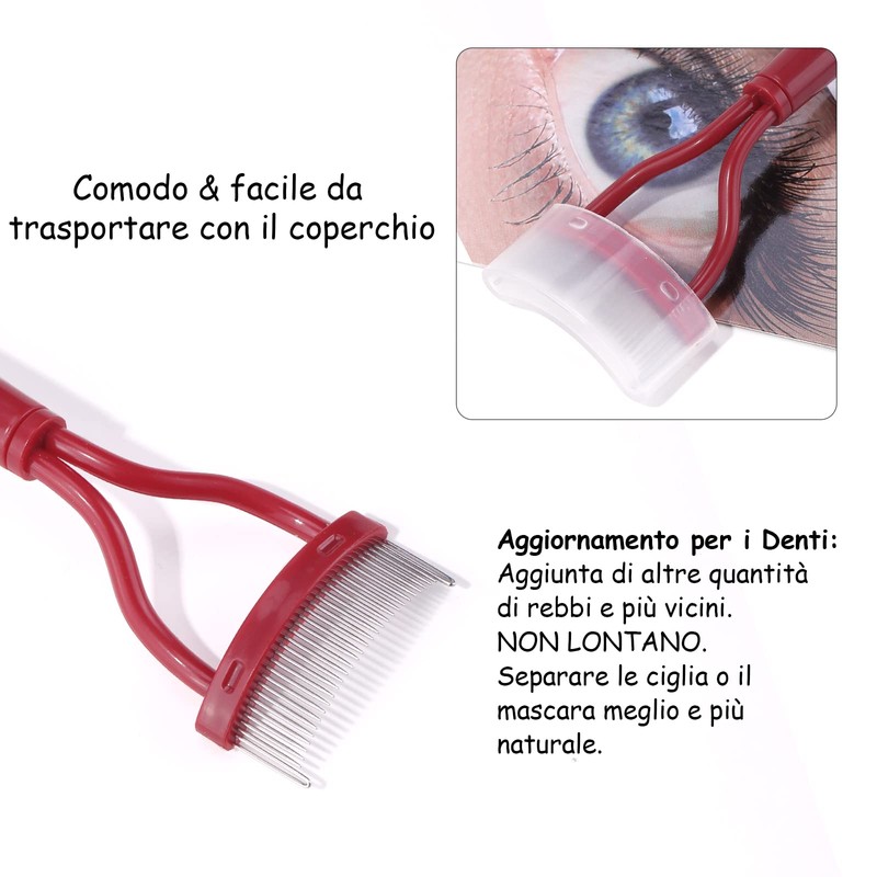 MSQ Eyelash Comb Curler Eyelash Separator Applicator Eyelash Comb Stainless