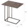 Weathered Grey Finish Expandable Snack Side End Table