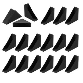 sourcing map 30Pcs Triangle Glass Corner Protector, 0.63 x 2 Inch Plastic Glass Table Corner Protector Transport Corner Guard for Glass, Ceramics, Wood, and Steel(Right Angle, Black)