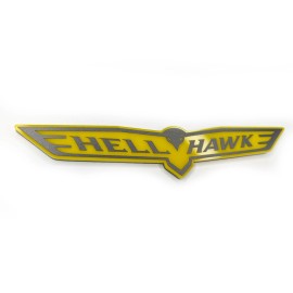 FMS Gear 1 Yellow HELLHAWK Emblem fits Jeep Trackhawk Grand Cherokee Liftgate Badge Wk2