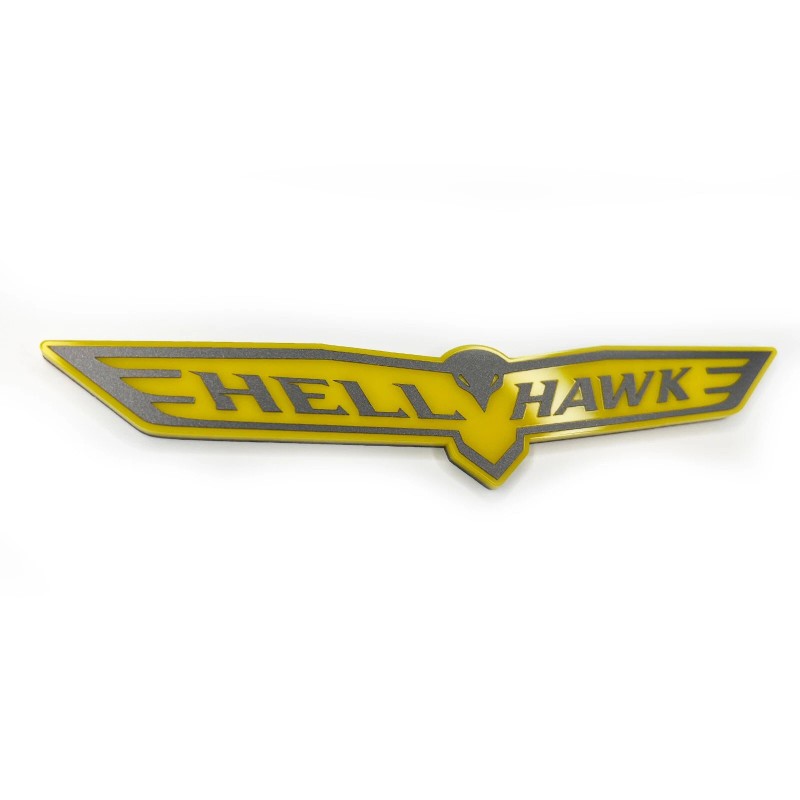 FMS Gear 1 Yellow HELLHAWK Emblem fits Jeep Trackhawk Grand