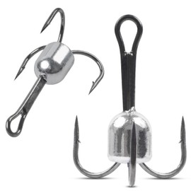 OROOTL Snagging Weighted Treble Hooks, Snagging Hooks Large Weighted Fishing Hooks 1oz 1.25oz 1.5oz 2.5oz Weighted Treble Bunker Snag Hooks for Tuna Swordfish Striper Halibut Trolling